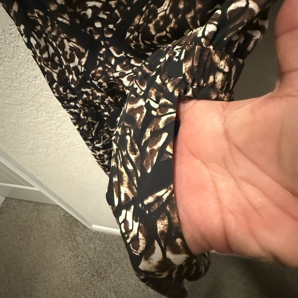 Kardashian Kollection Black and Brown Animal Print Jumpsuit Sz XS - Picture 8 of 10